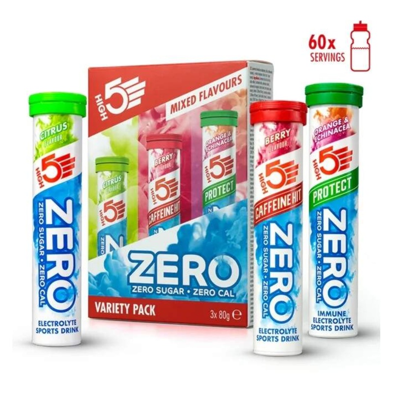 High5 Tubes Zero Variety Pack (3 Tubes) Ber,Cit,O&E