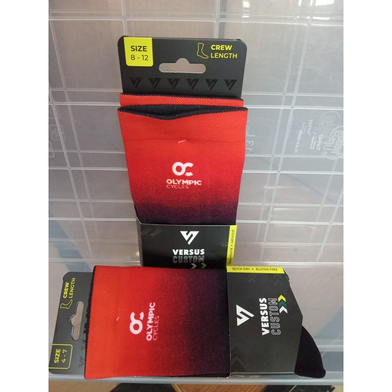 Versus Socks Olympic Cycles-4-7 & 8-12-Red & Black
