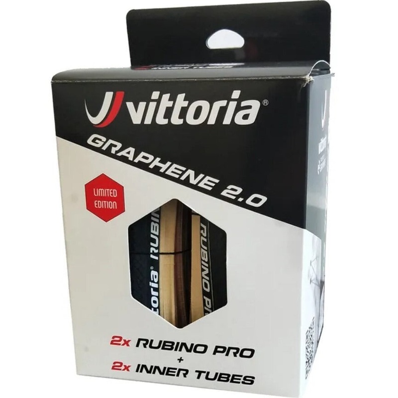 Vittoria Rubino PRO G2.0-700X25C  / Vittoria Rubino PRO G2.0 Tire&Tube-2Set-700X25C-Para/BK/BK