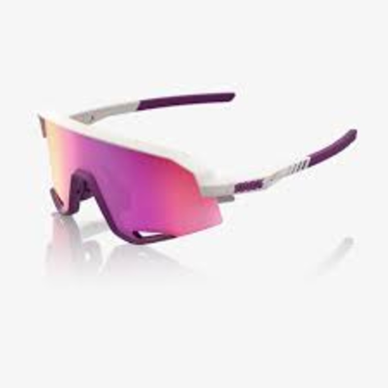 100% Sunglasses Slendale – Matte Chalk – Purple Mirror
