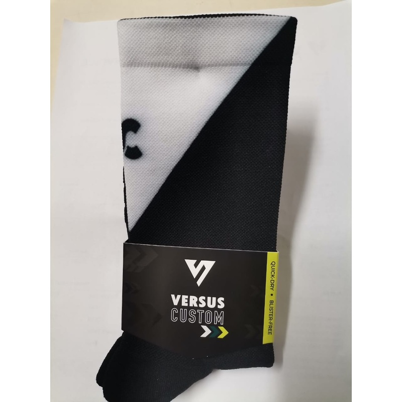Versus Socks Custom-4-7 & 8-12-Black & White