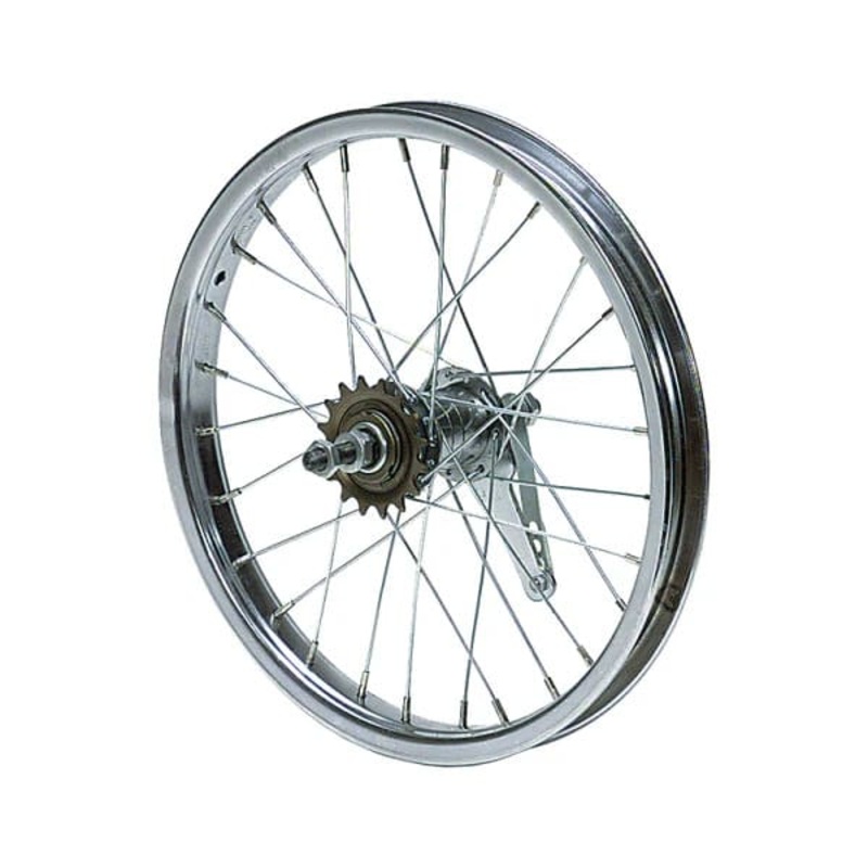 Bravvos Wheel Rear 16 Steel 28H Back Pedal Crome