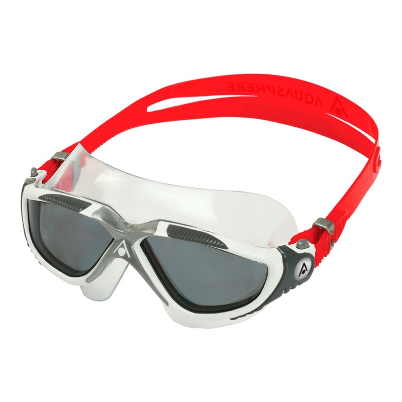 Aquasphere Vista Goggles – Smoke Lens White/Grey/Red