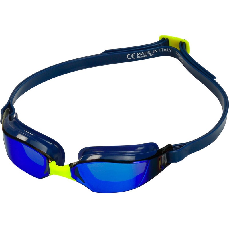 Aquasphere XCEED Swim Goggles – Titanium Lens Navy, Yellow & Navy