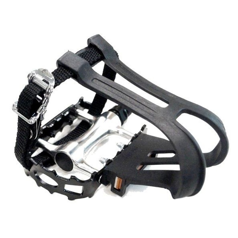 VP 9/16 Flat Pedals with Toe Clip & Straps (3530E)