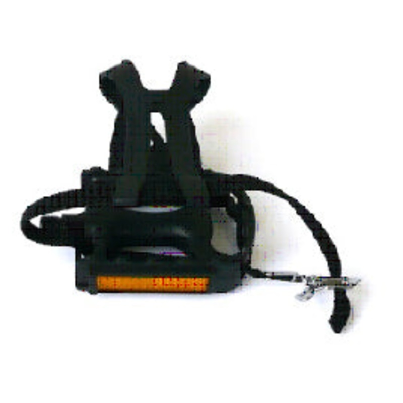 VP 9/16 Flat Pedals with Toe Clips & Straps (3522)