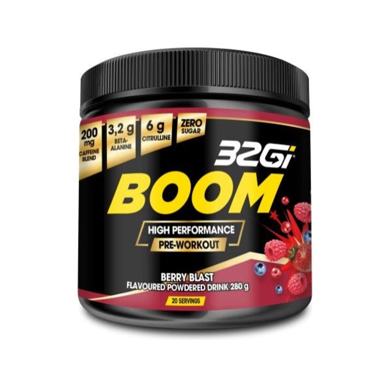 32Gi Boom Pre-Workout Drink – 280g Tub