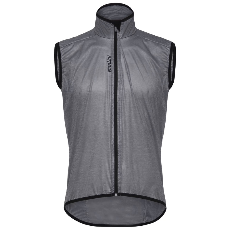 Santini Mens Scudo FZ Vest-Grey Marle-M