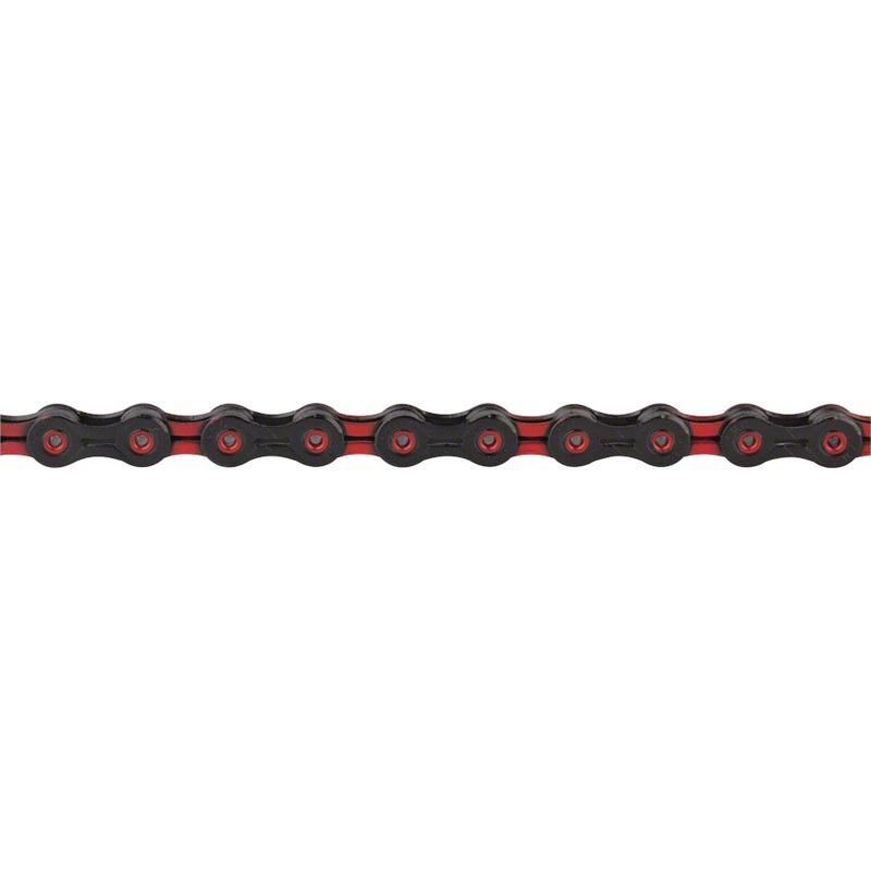 KMC DLC11 118 Links, Black/Red 11-Speed Chain