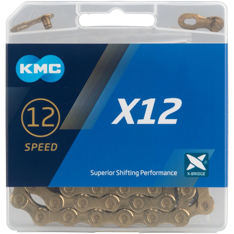 KMC X12 Chain – 12-Speed, 126 Links, Gold