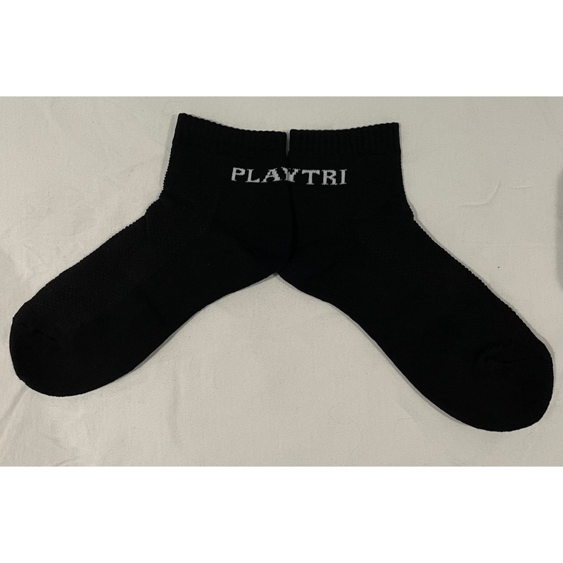 Playtri Cycling Socks – Black/White