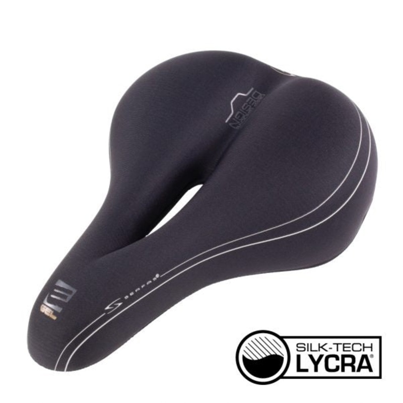 Serfas EG-8000EL E-GEL Cruiser Elastomer Rear Suspension w/ Cutout & Lycra Cover Saddle