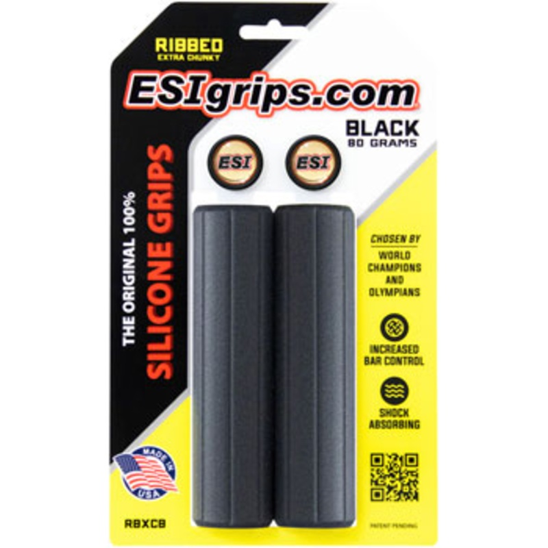 ESI Ribbed Extra Chunky Grips-Black