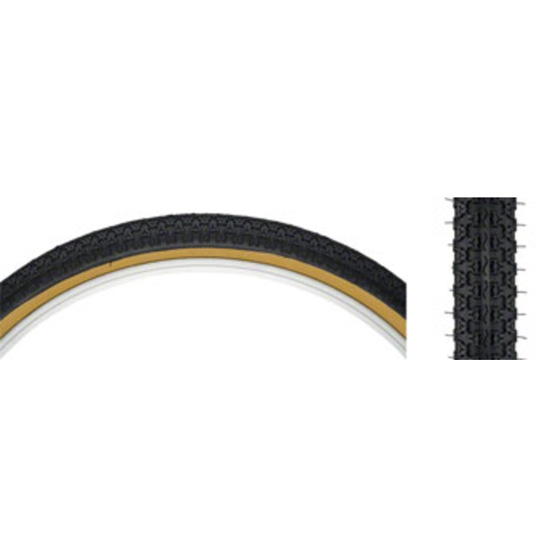 Kenda Street K52 Tire – 24 x 1.75, Clincher, Wire, Black/Tan, 22tpi