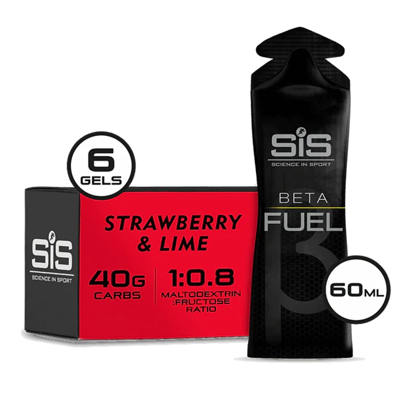 Science in Sport Beta Fuel Energy Gel Strawberry Lime 60ml (6pk)