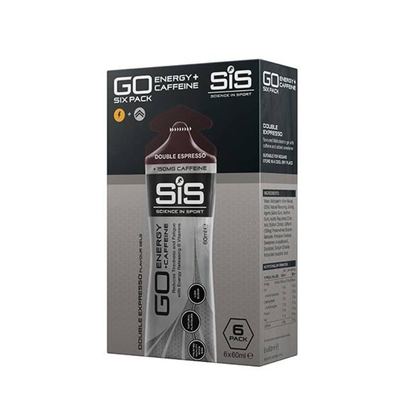 Science in Sport Go Energy + Caffeine Gel 60ml (6 pack) – Double Espresso