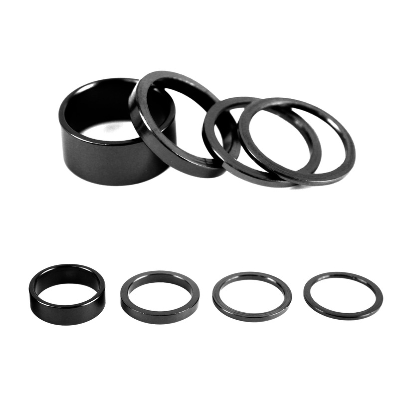 Headset Spacers Set 1 Theadless 2, 5, 8, 10mm Black