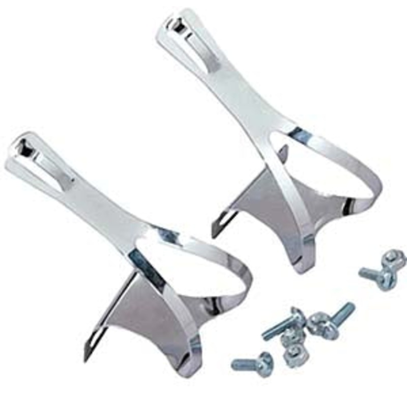 Summit Steel Toe Clips M/L Chrome Pair