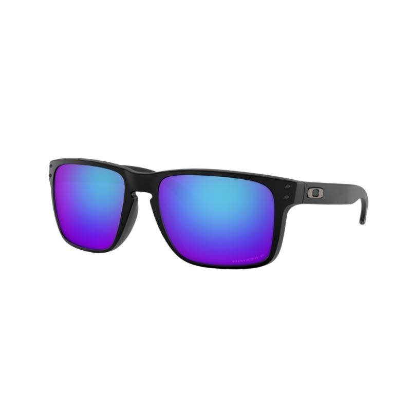 Oakley Holbrook Sunglasses-Matte Black Frame/Prizm Sapphire Polarized Lenses