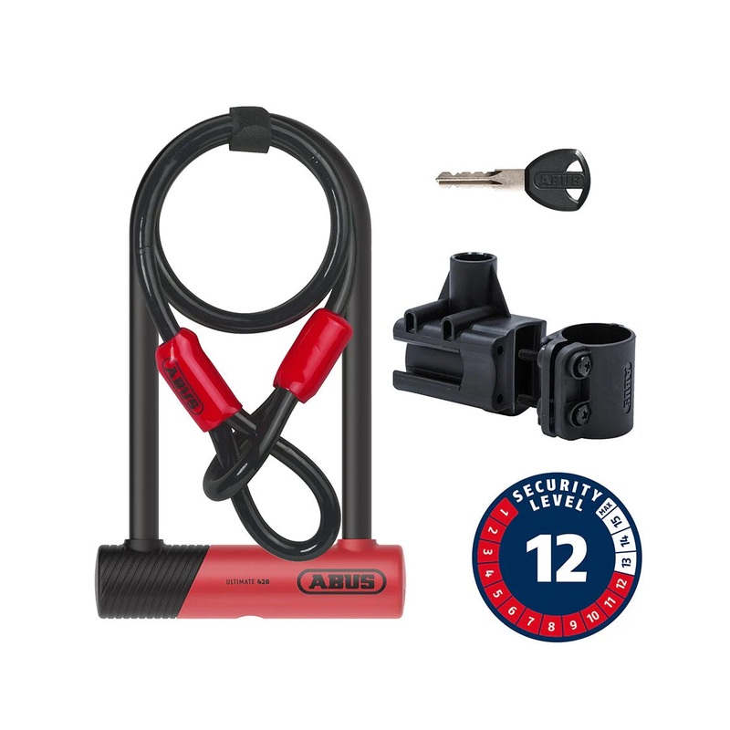 Abus Ultra 420K U Lock + 140cm Cobra 10/20 Cable