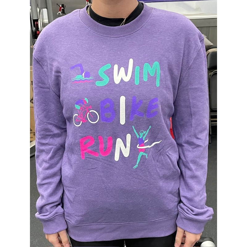 Playtri Women’s Sweatshirt Swim Bike Run Cool Violet