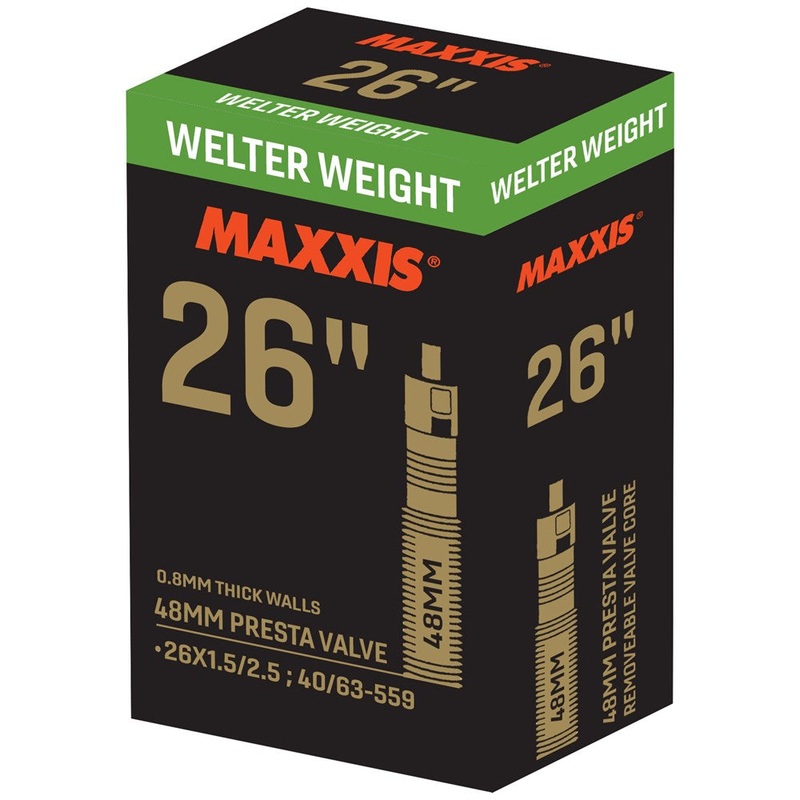 Tube 26 x 1.50-2.50 Maxxis Welterweight Presta 48mm Removable Core
