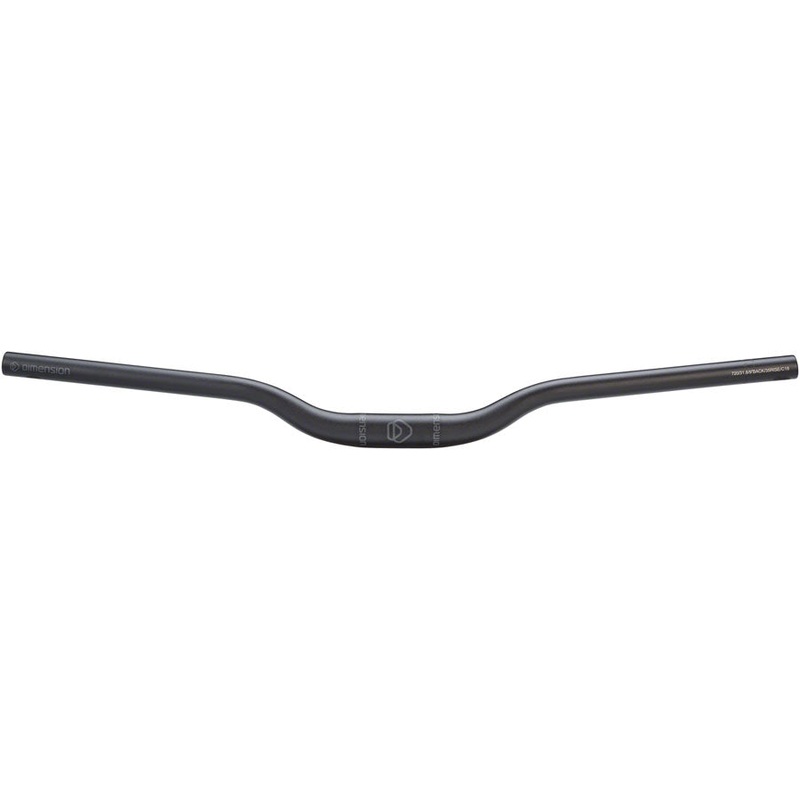 Dimension Mountain Handlebar: 35mm Rise, 31.8, 720mm wide, Black