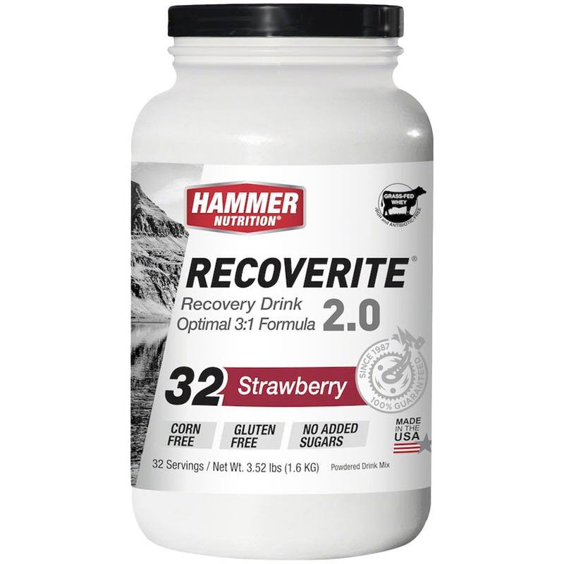 Hammer Nutrition Recoverite 2.0 Recovery Drink – Strawberry, 32 Serving