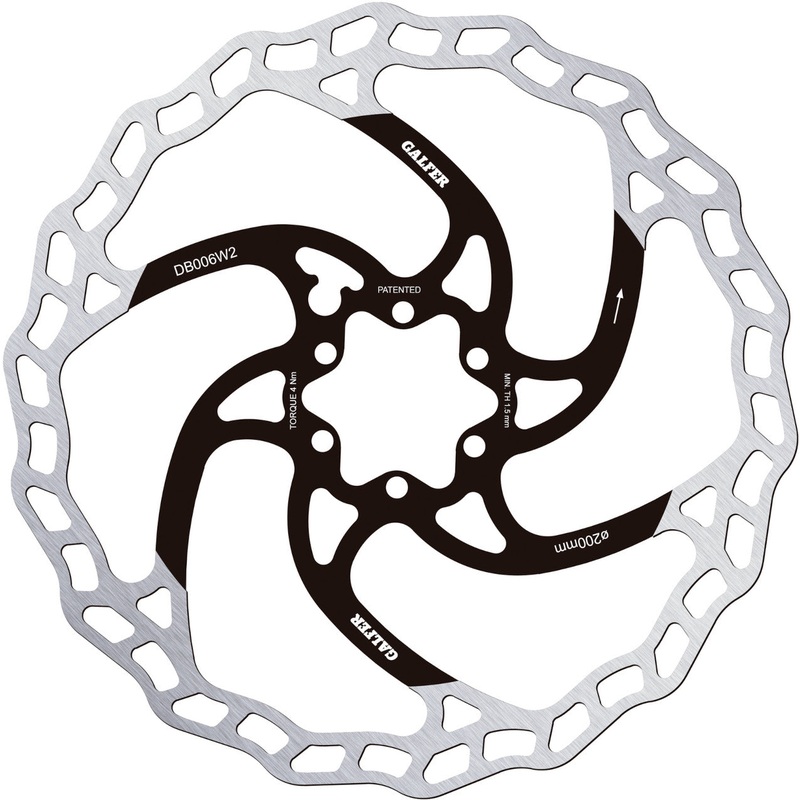 Disc Brake Rotor Galfer Disc Wave Fixed MTB 6 Bolt 200×2.0mm