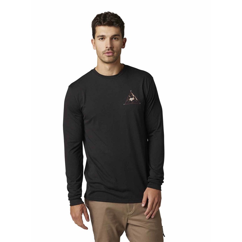 Fox Mens Finisher LS Tech Tee-Black-XL