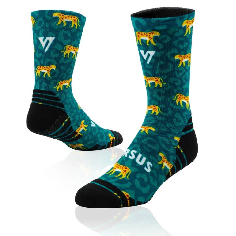 VERSUS Active Leopard Socks-4-7 & 8-12-Leopard