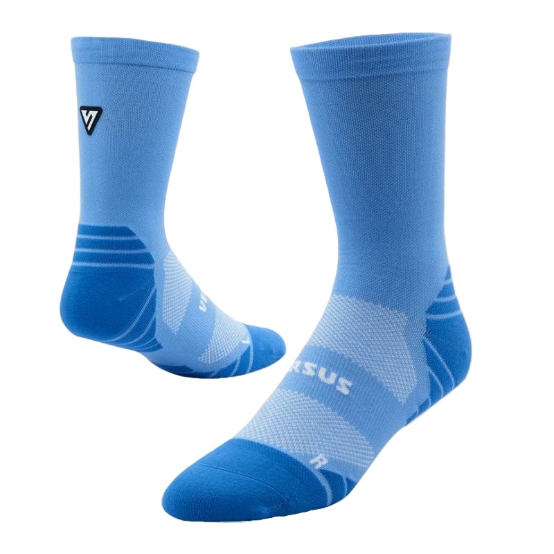 VERSUS Classic Blue Crew Tab Socks