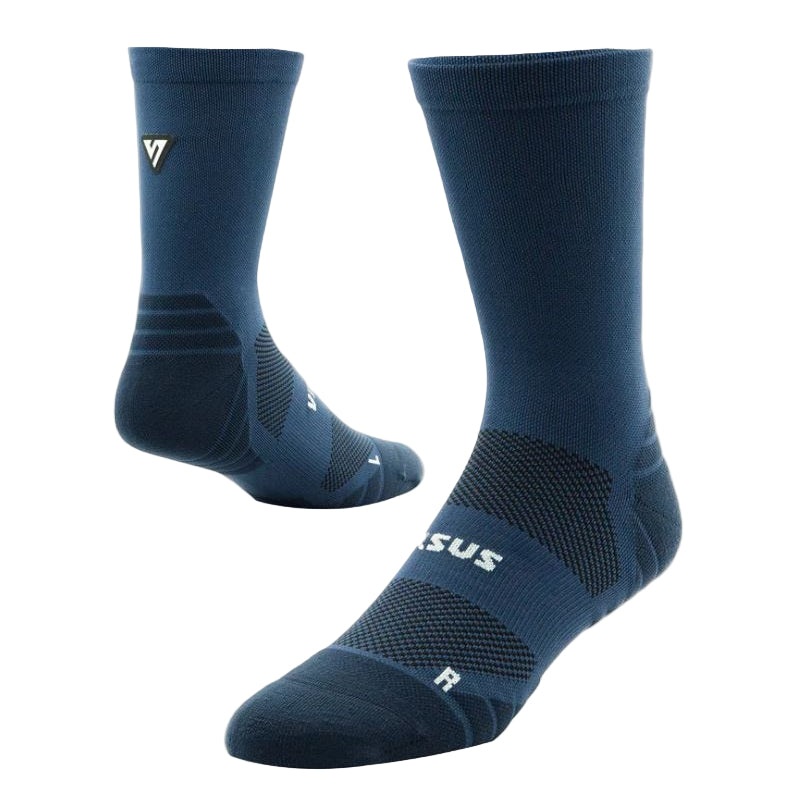 VERSUS Classic Navy Crew Tab Socks