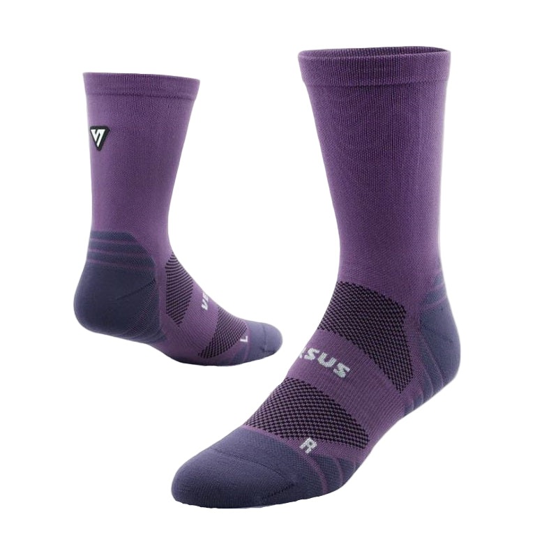 VERSUS Classic Plum Crew Tab Socks