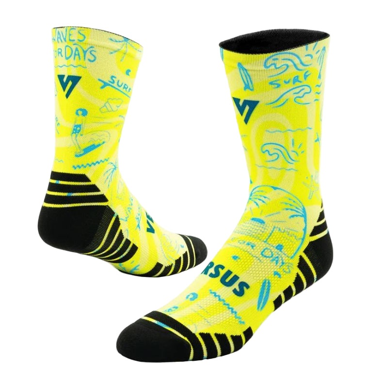 VERSUS Surf Active Crew Socks-4-7 & 8-12-Surf