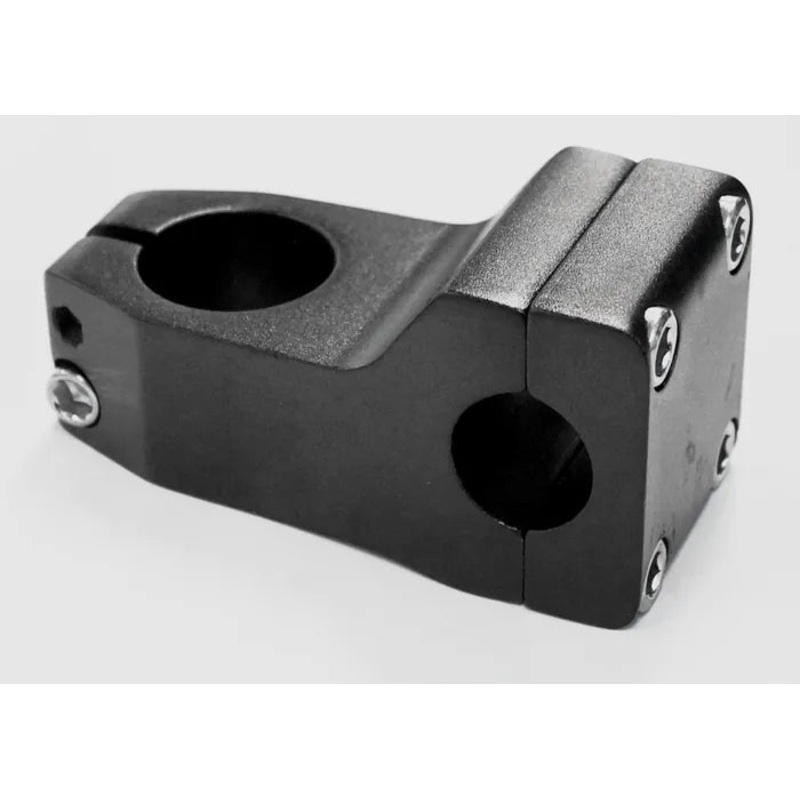 BMX Stem Ahead 55mm 0 Deg 28.6mm x 22.22 Black