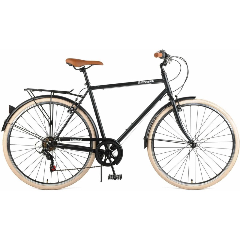 Retrospec Beaumont 7-Speed City Bike Shimano Tourney – Matte Black