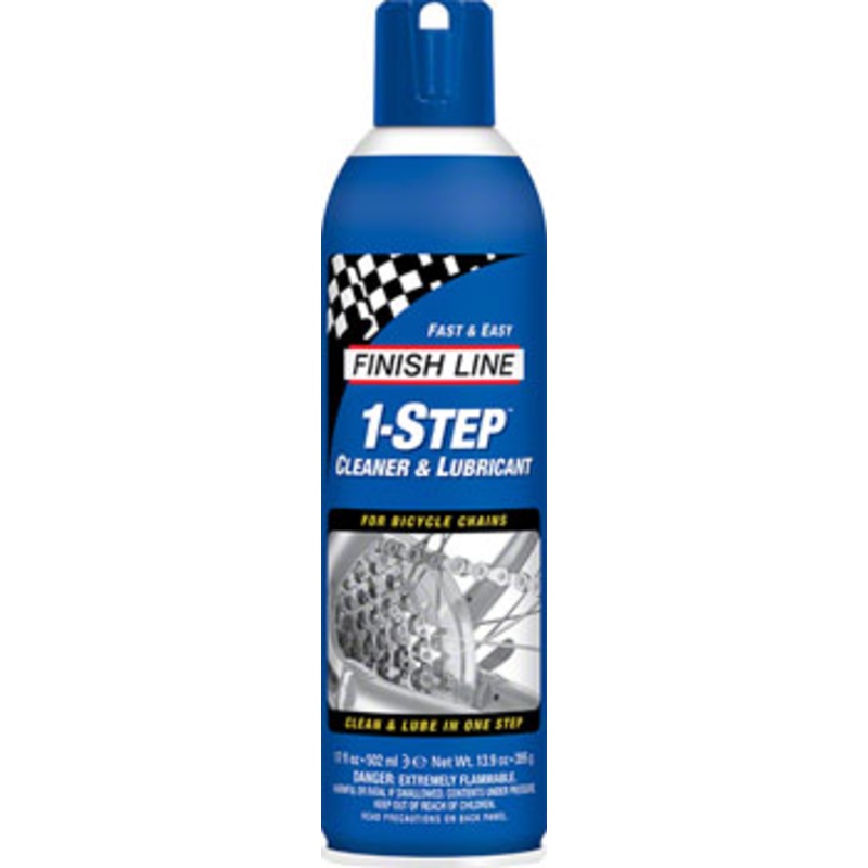 Finish Line 1-Step Cleaner and Bike Chain Lube – 17oz, Aerosol