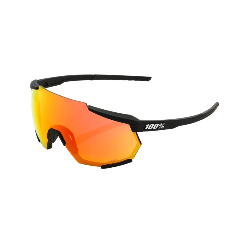100% Sunglasses RaceTrap Soft Tact Black Hiper Red