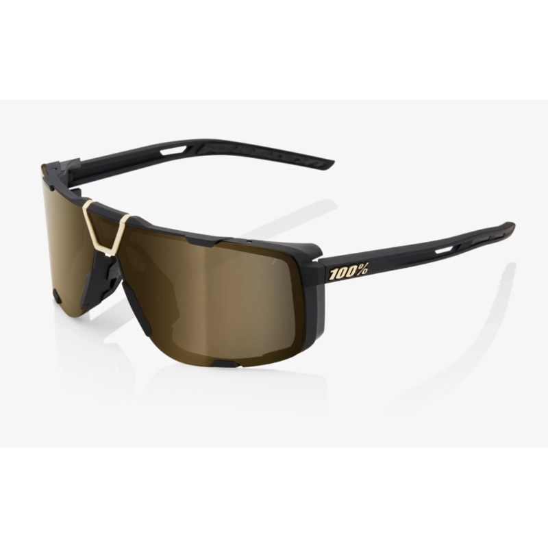 100% Sunglasses Eastcraft Soft Tact Black Soft Gold Lens