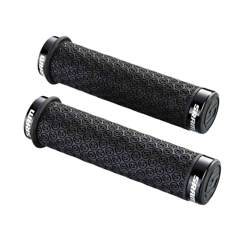 SRAM Downhill Silicone Lock On Grips, Clamps & Plugs Black