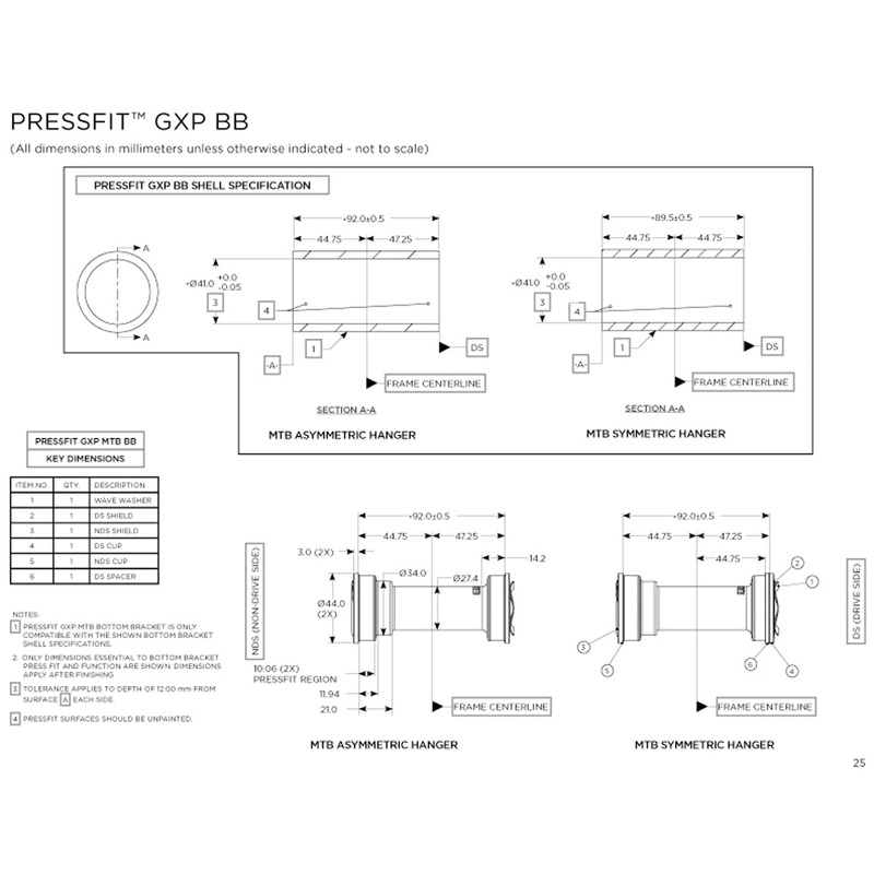 Bottom Bracket GXP Team PressFit MTB BB92