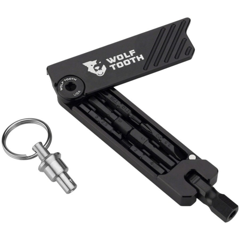 Wolf Tooth Components 6-Bit Hex Wrench Multi-Tool with Keyring – Black