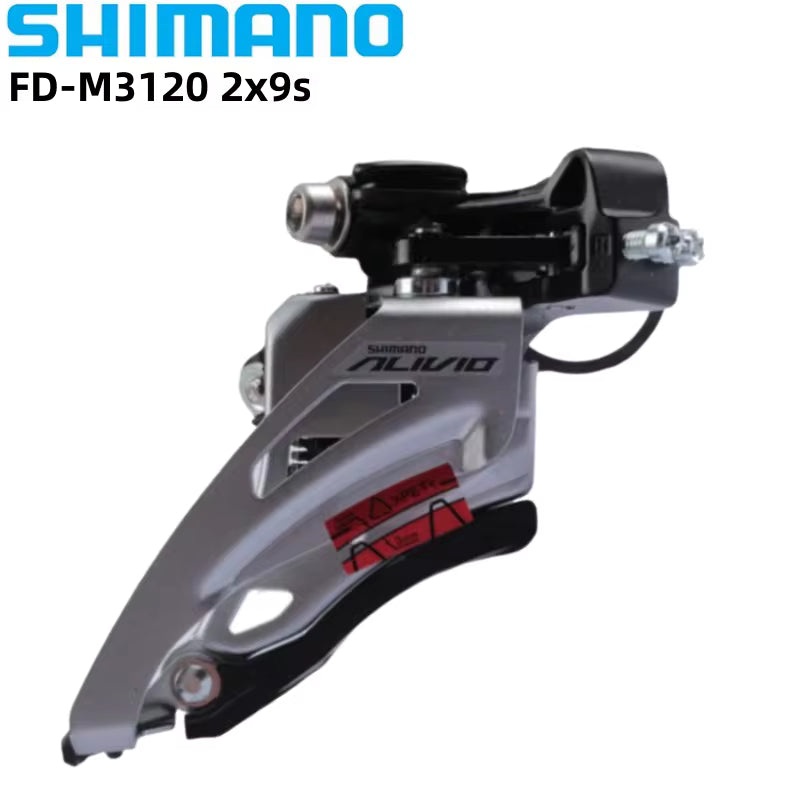 SHIMANO FD-M3120-D FRONT DERAILLEUR ALIVIO 2×9 SIDE-SWING for 36T CS ANGLE:64-69 CL48.8mm/51.8mm