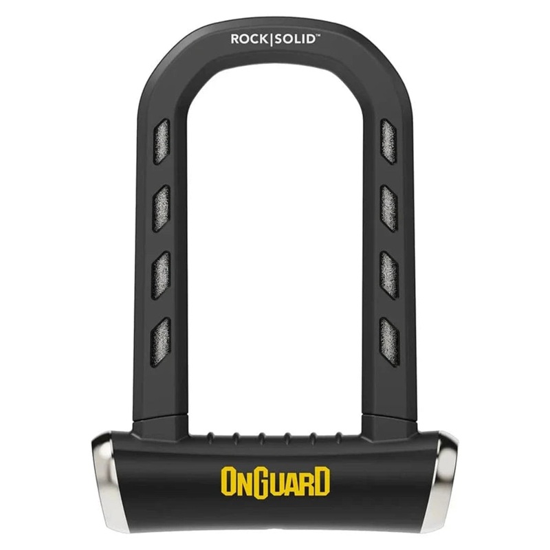 Onguard, RockSolid, U-Lock, Key, 90x175mm, 3.55”x6.90”, Thickness in mm: 14mm, Black
