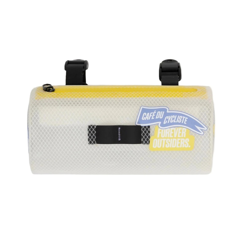 Caf du Cycliste Handlebar Pouch Bag Banner Transparent White
