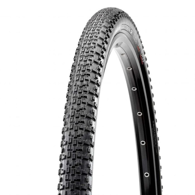 Maxxis, Rambler, Gravel Tire, 700x50C, Folding, Tubeless Ready, Dual, SilkShield, 60TPI, Black