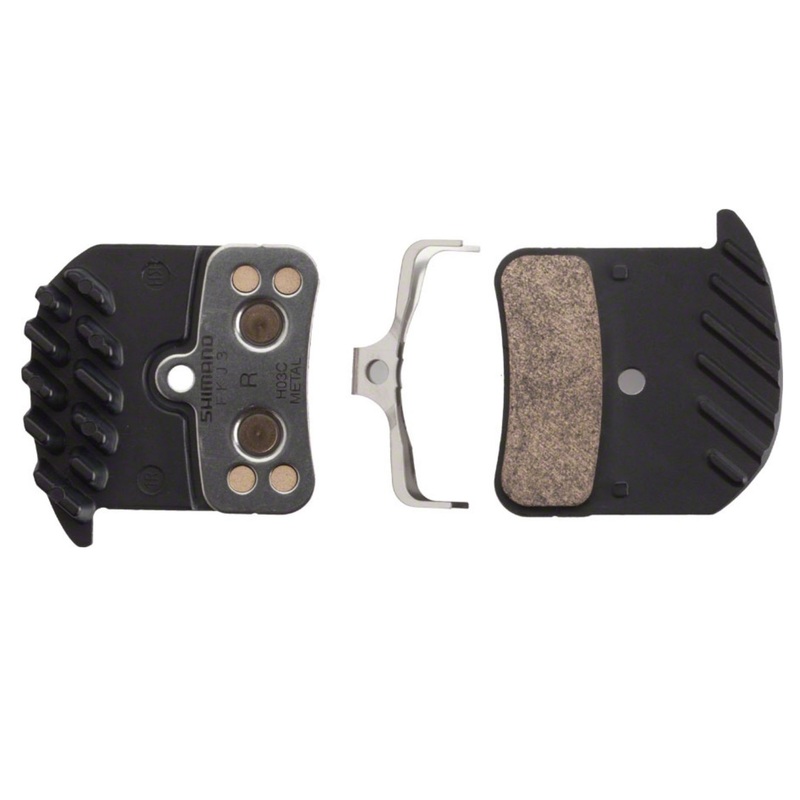 Shimano H03C-MF Brake Pads for Newer Saint and Zee (Metallic w/ Fins)