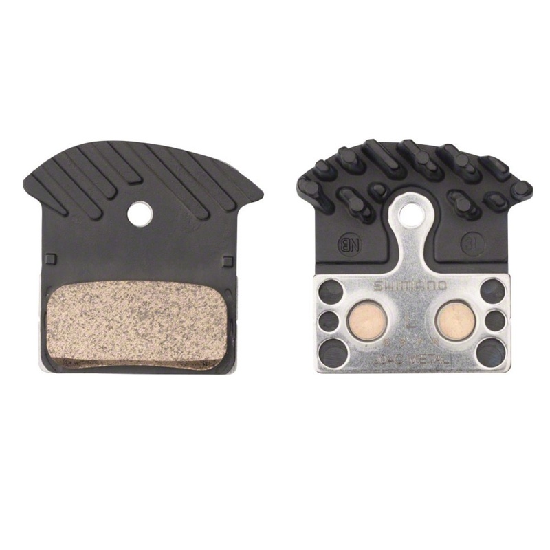 Shimano J04C Disc Brake Pads (Metallic w/ Fins)