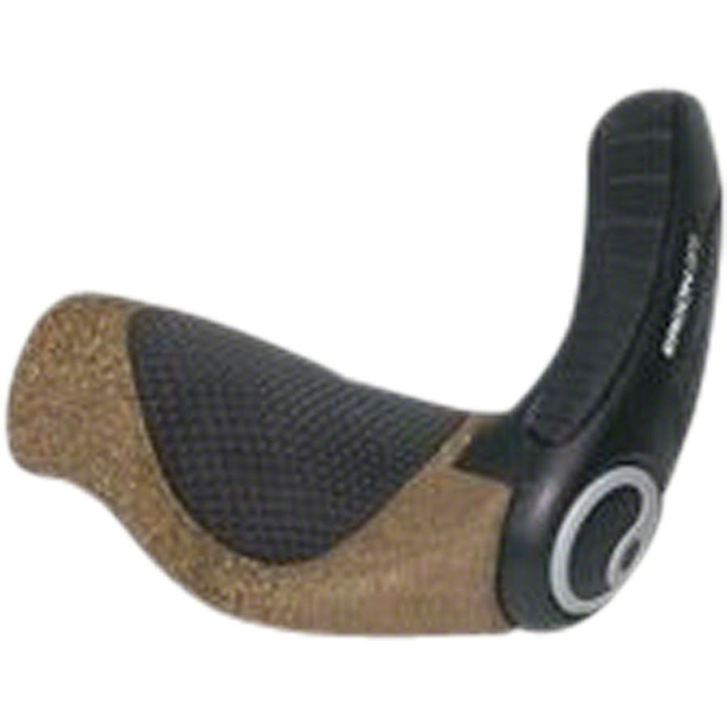 Ergon GP3 BioKork Grips – Large Black/Cork Rohloff/Nexus Lock-On